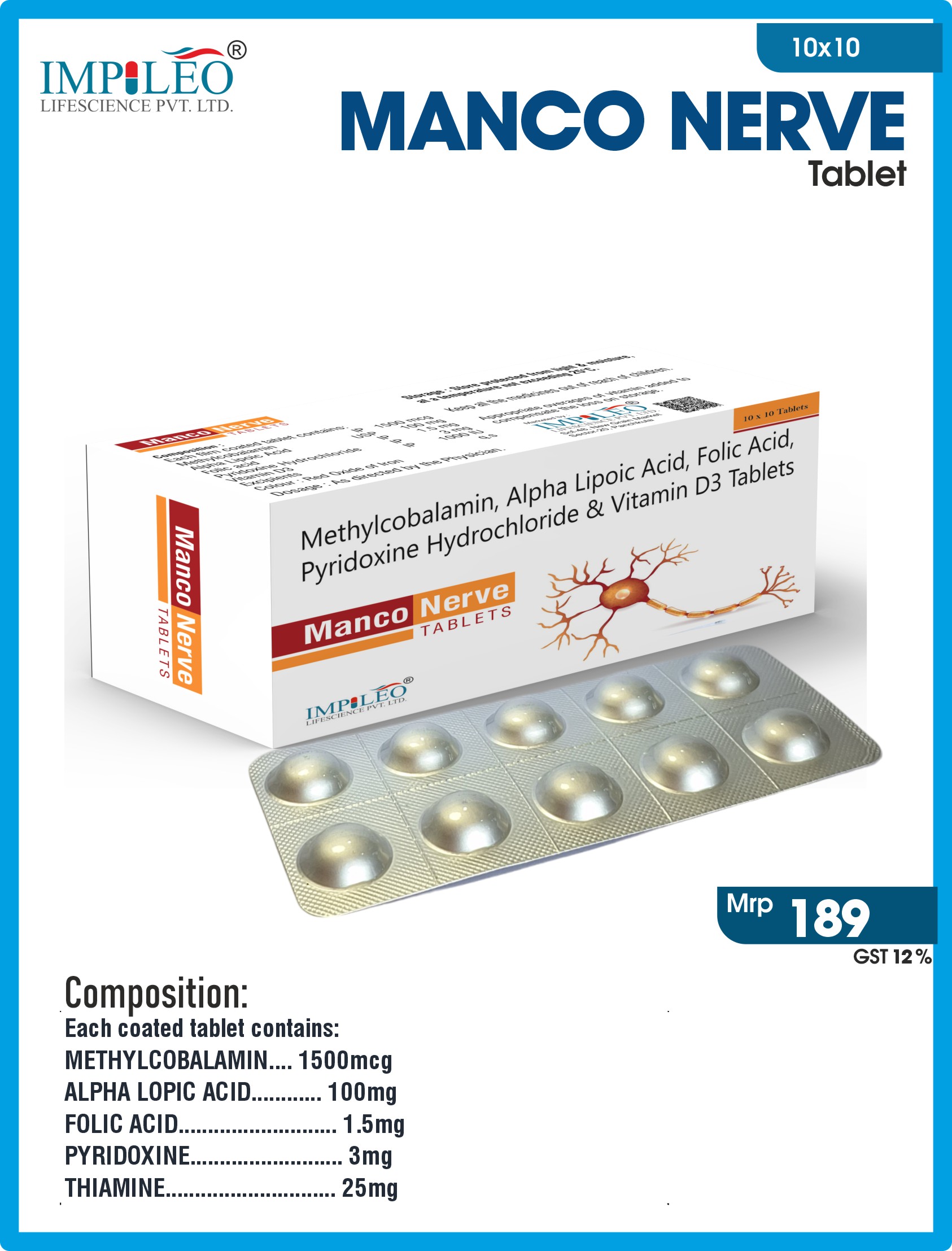 Seize the Opportunity: PCD Pharma Franchise in Chandigarh Now Includes MANCO NERVE Tablet